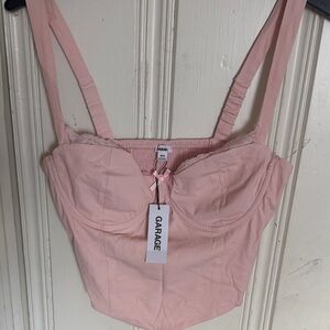 Garage Pink Bustier Top
